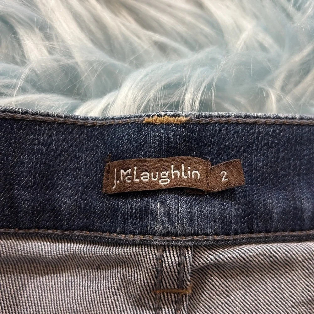 J. McLaughlin Raw Hem Bootcut High Rise Jeans sz 2